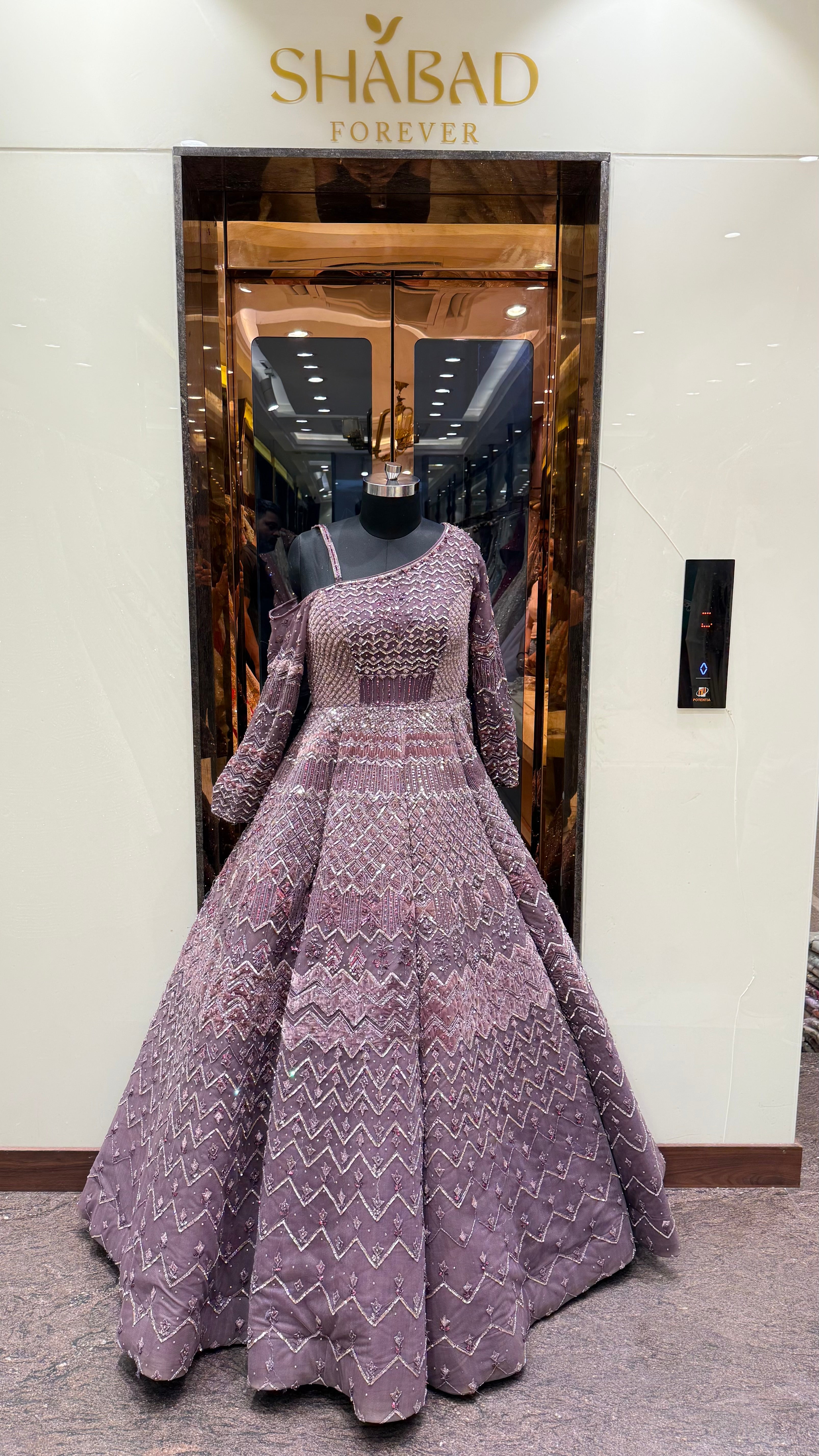 YALINA HEAVY BALL GOWN