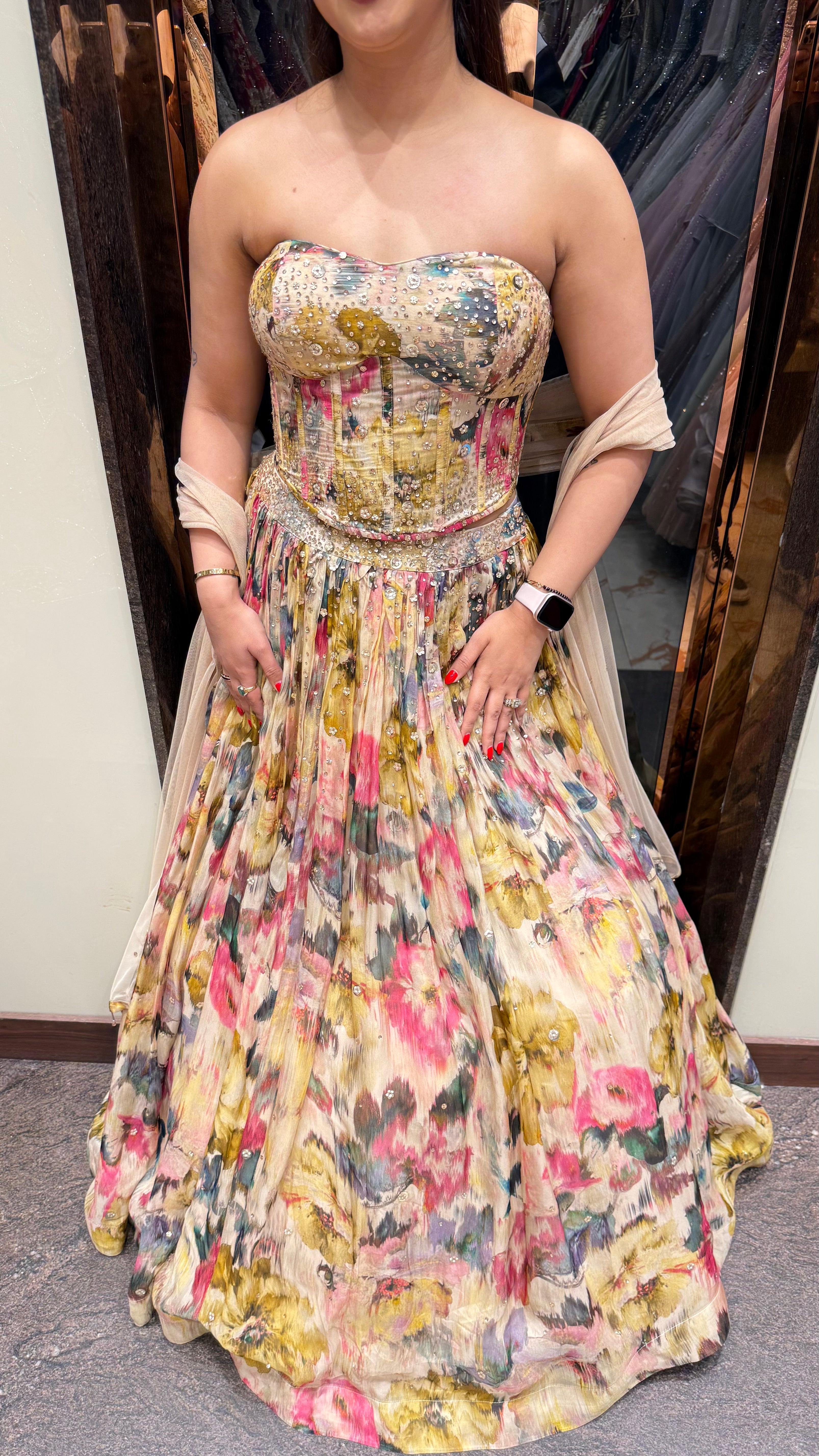 FARAH Floral Lehenga