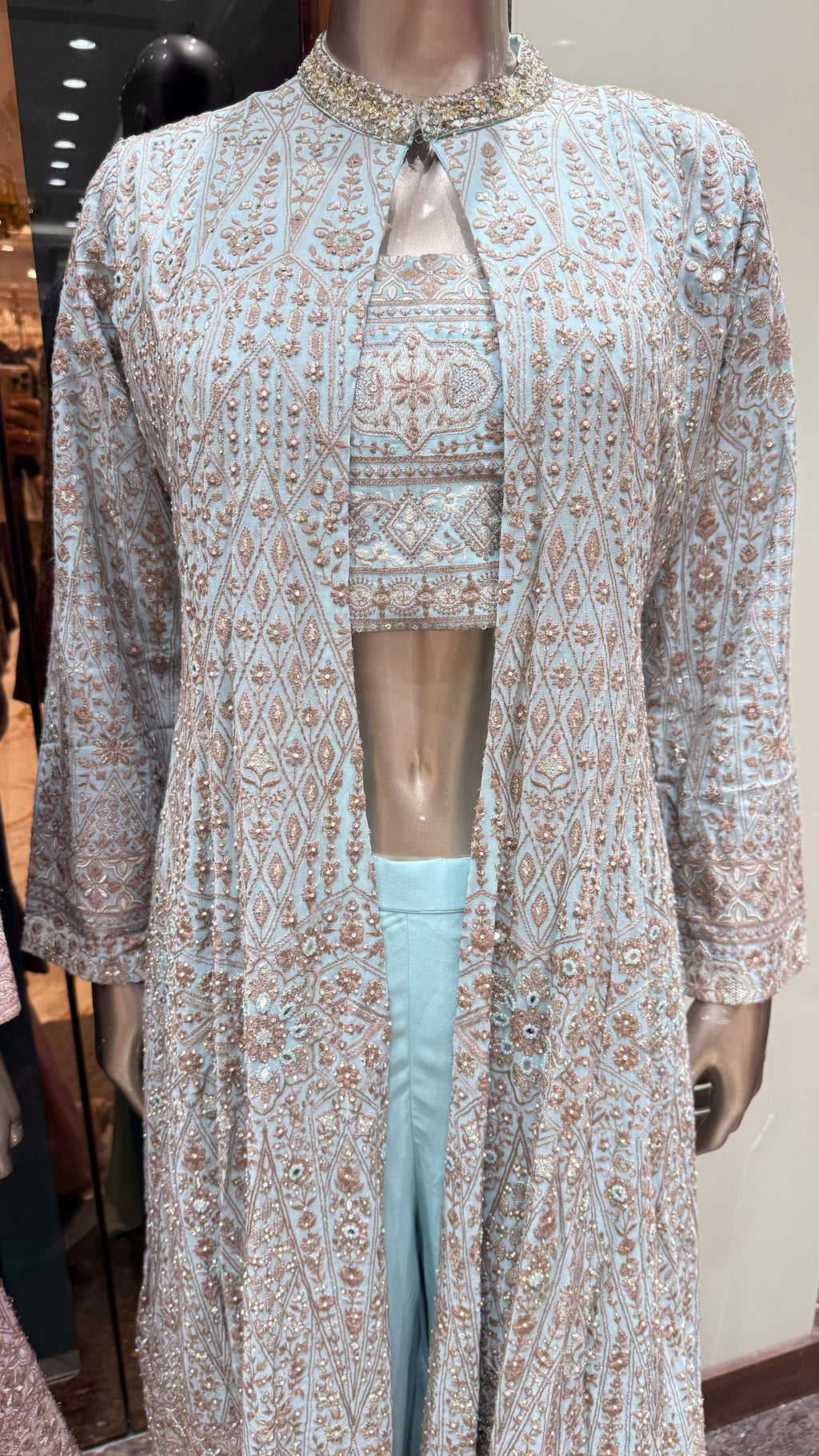 3pc CHIKANKARI JACKET SET