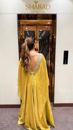 NOOR CAPE EMBROIDERED PALAZZO SET