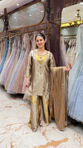 DHOOP CHAON TISSUE SHARARA SUIT