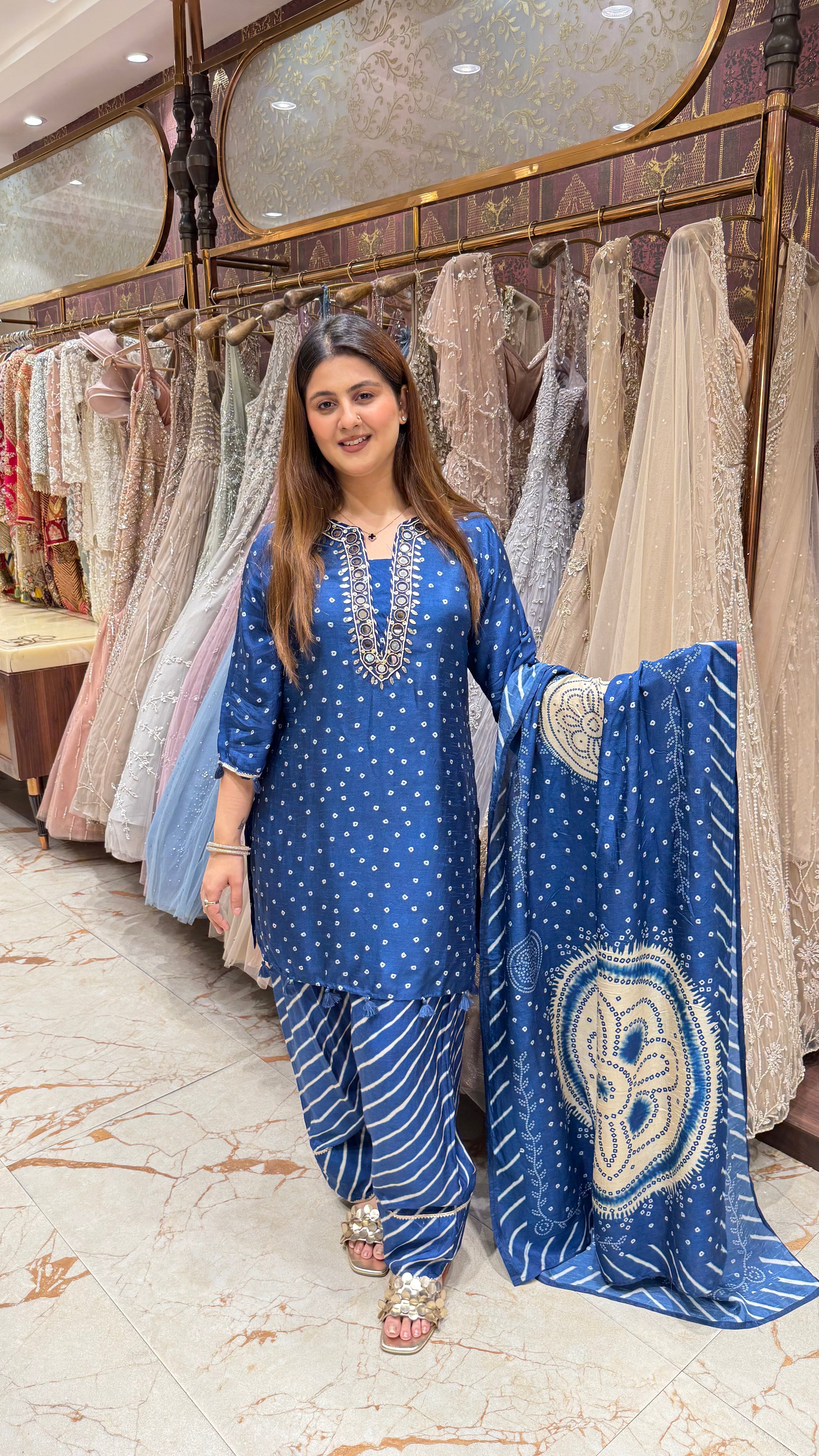 NOOR BANDHANI FARSHI SET