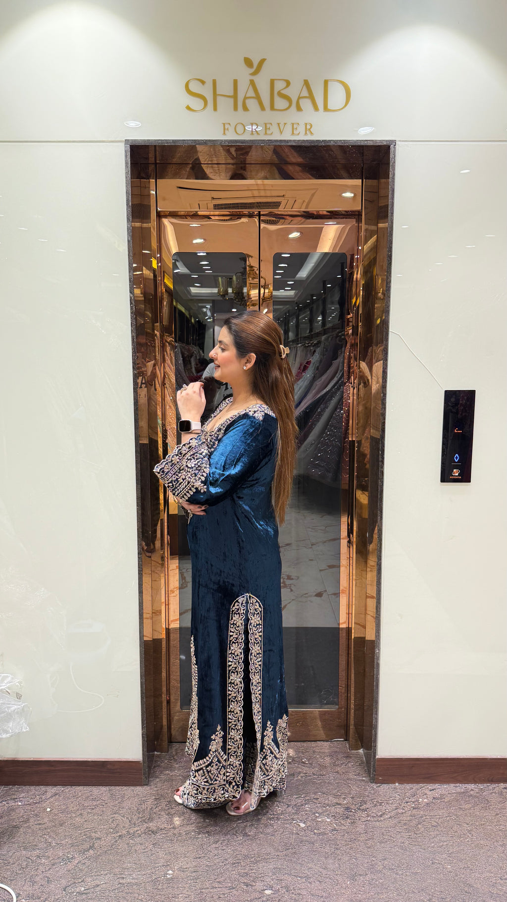 Velvet Long Side Slit Suit/Dress