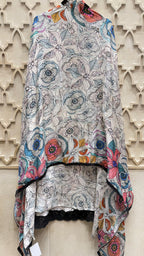 Multi Flower Printed Hand Work Unstitched Suit