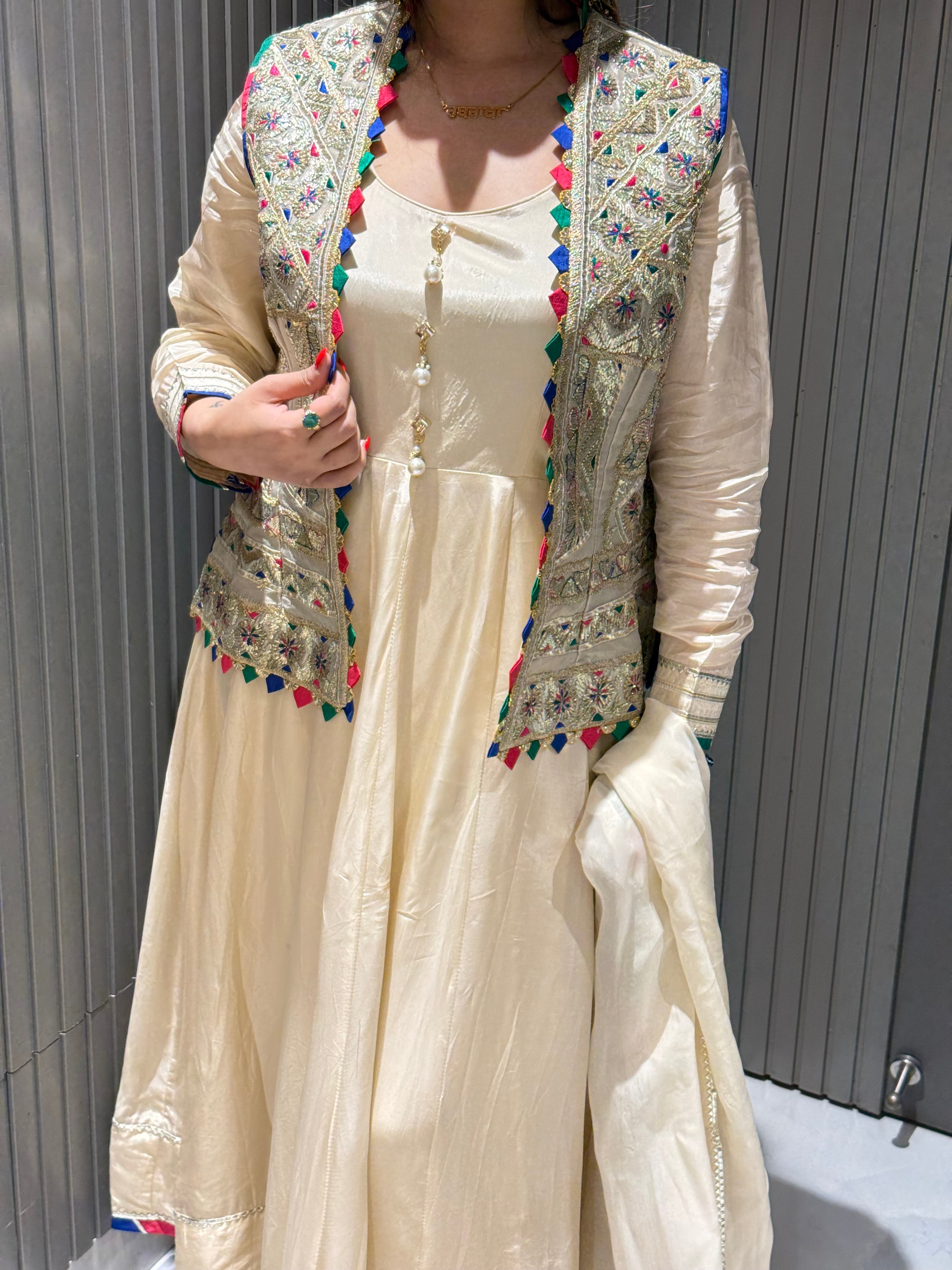 Rangrez Designer Jacket Detailed Long Anarkali