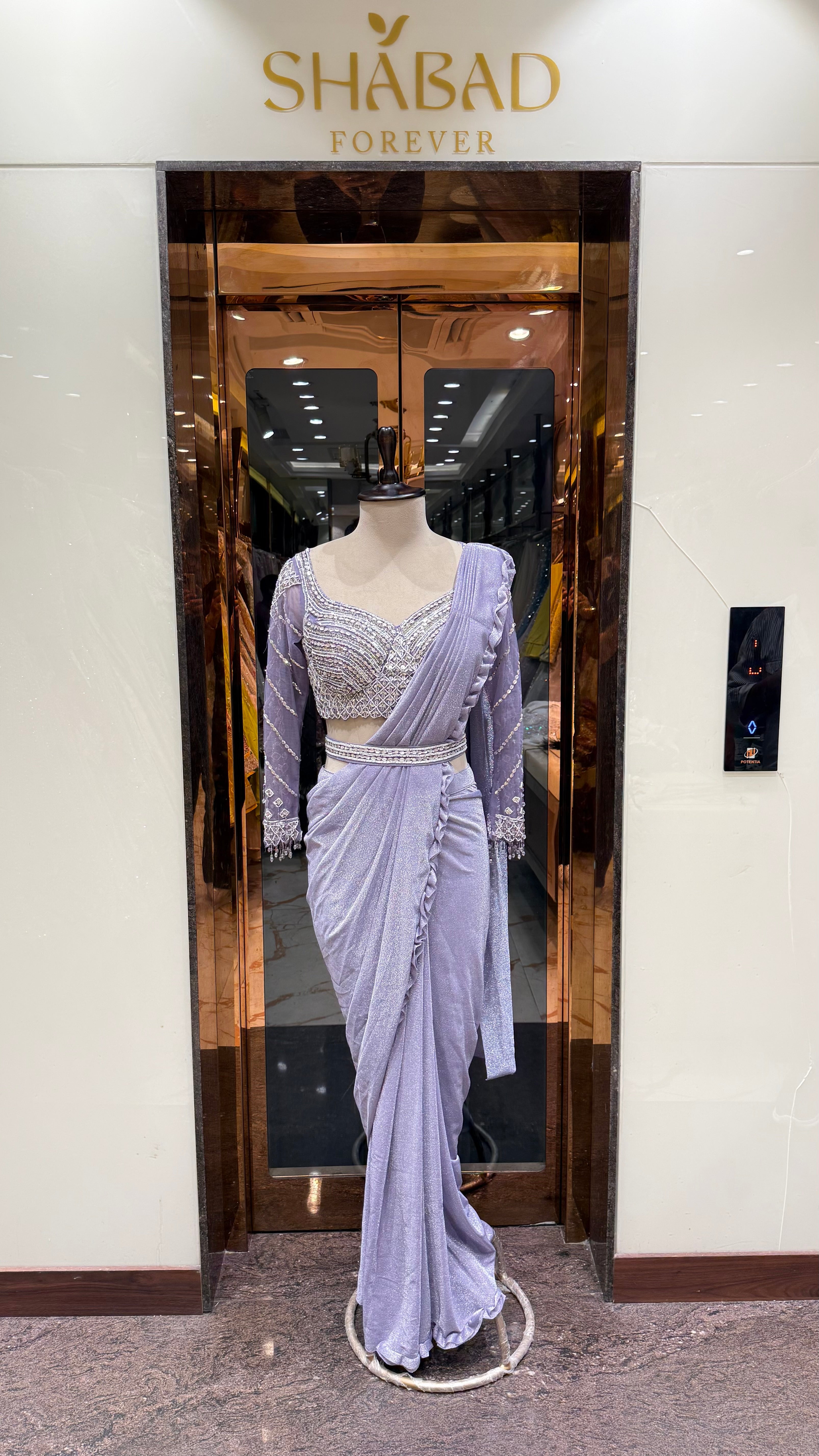 LILAC ROYALE DRAPE SAREE