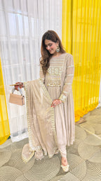 Areeba A-line cut long anarkali