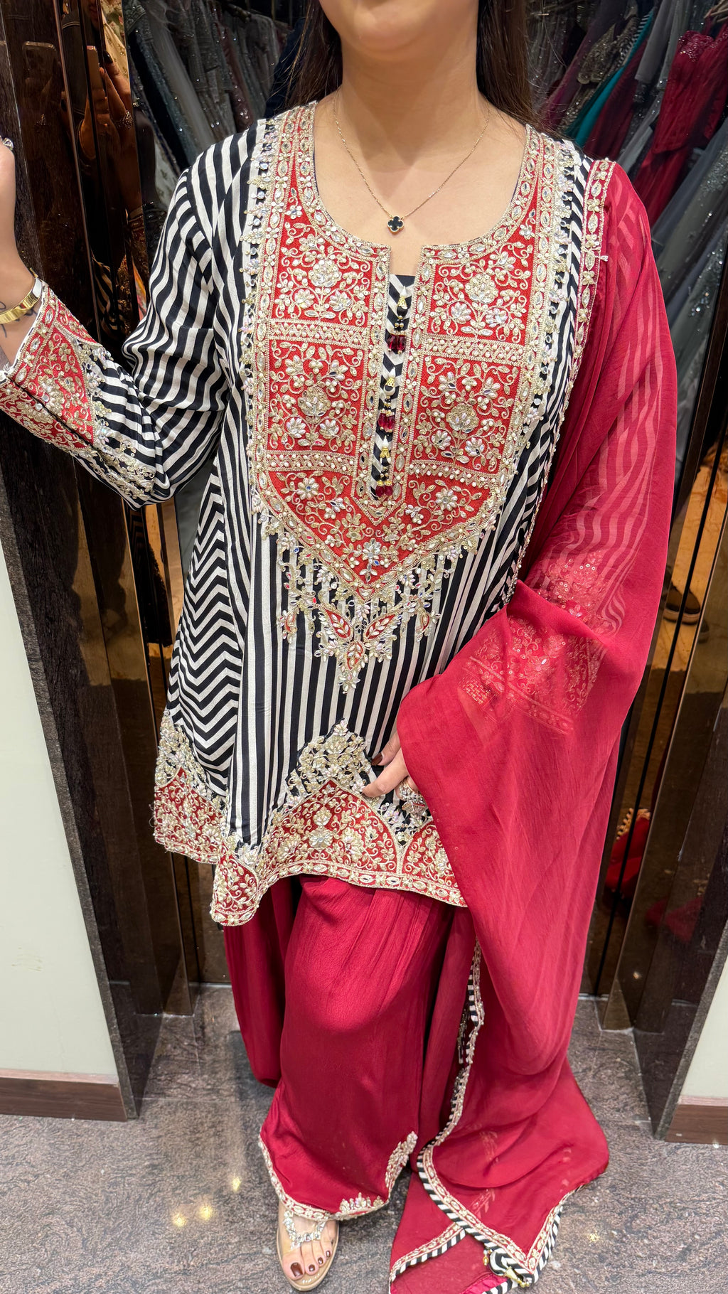 Ayra farshi stripes salwar suit