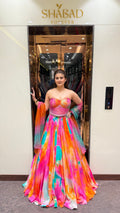 Multi Colour Tube Corset Lehenga