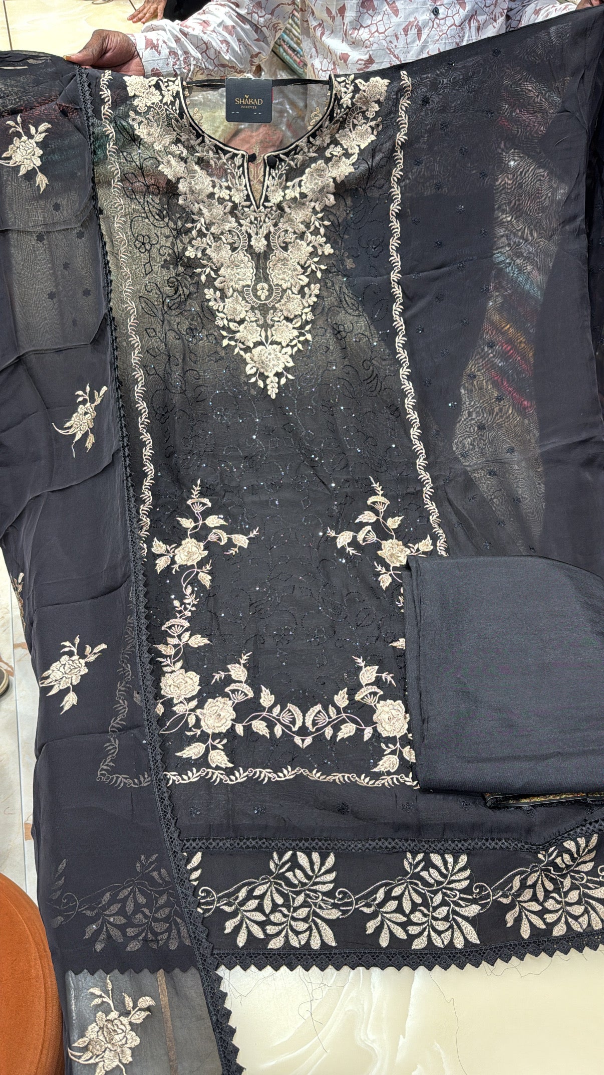 Organza Unstitched Suit
