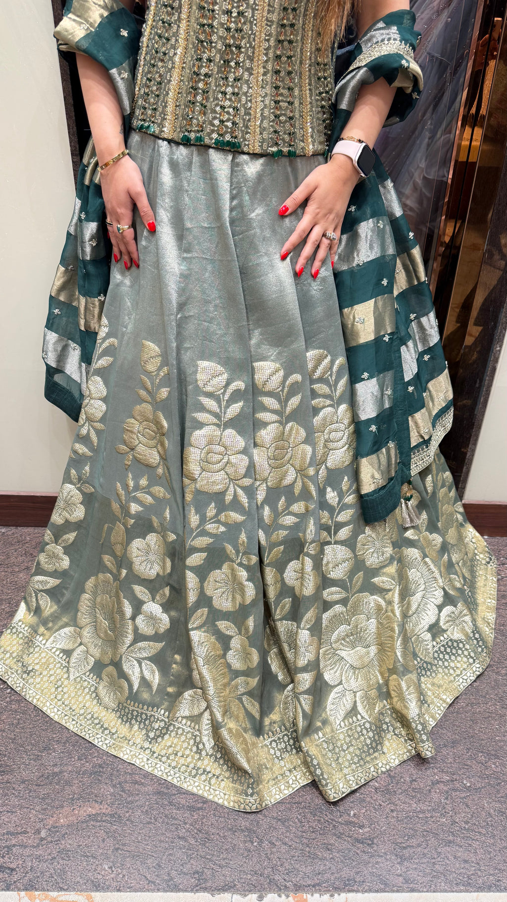 MIRAYA Handwork Corset Banarasi Lehenga