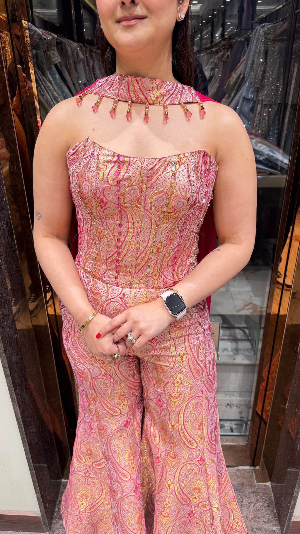 IBADAT BANARASI CORSET WITH PANTS