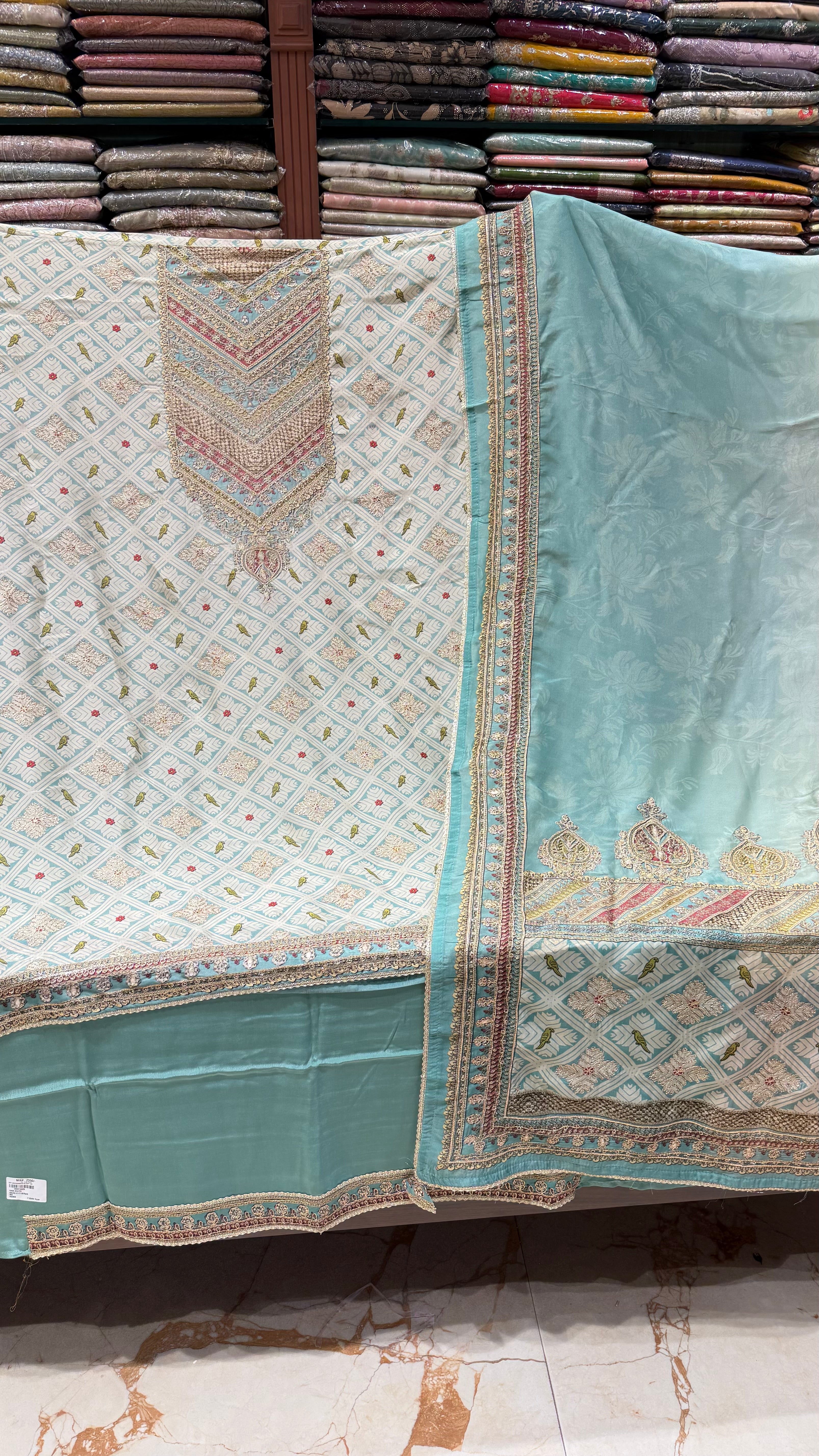 RANG LEELA ORGANZA UNSTITCHED SUIT