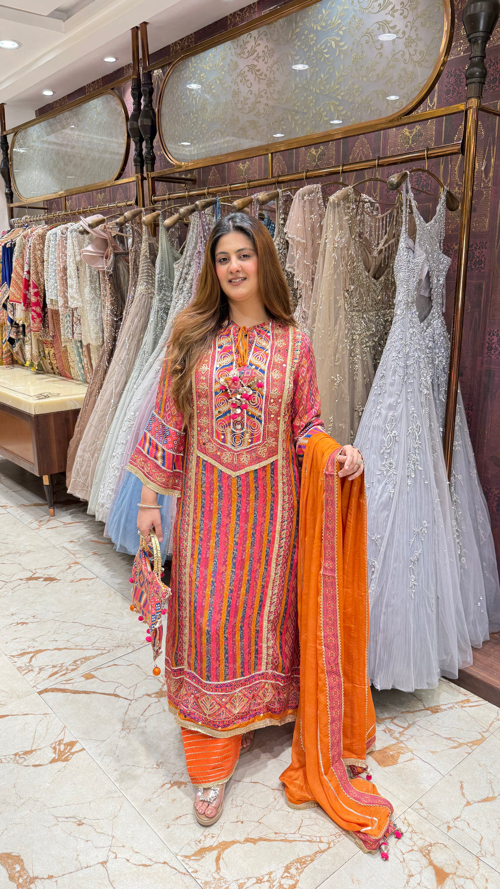 JASHN RAINBOW STRIPED SUIT