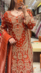 NIGAAH LONG HANDWORK READYMADE SUIT
