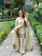 DESERT PALM ORGANZA UNSTITCHED SUIT