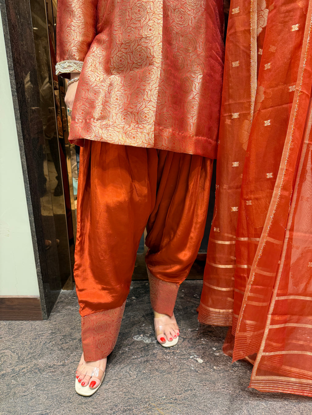 Noor Soft Brocade Unstitched Set