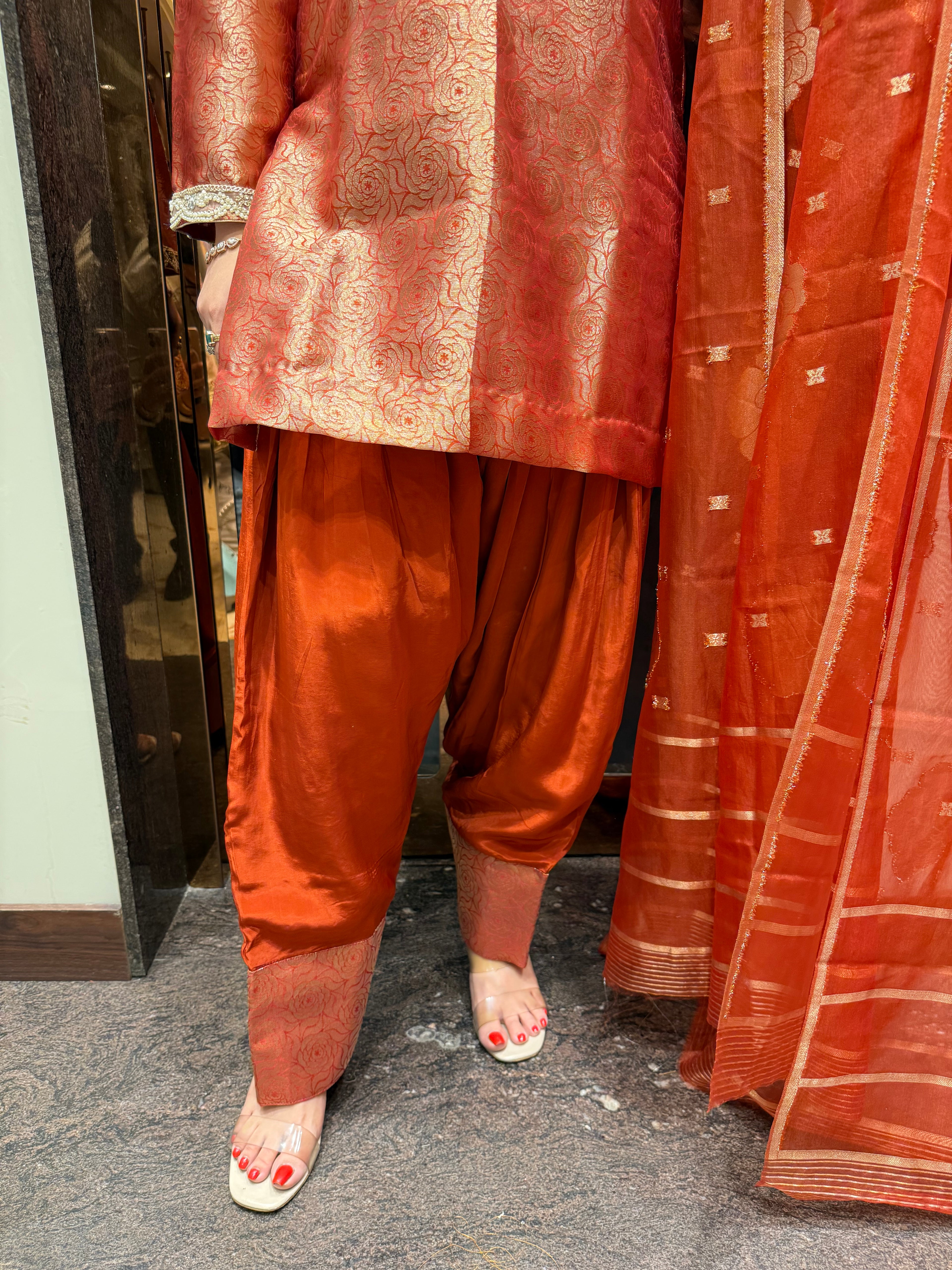 Noor Soft Brocade Unstitched Set