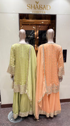 MEHNAAZ SEQUENCE JACKET PALAZZO SET