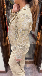Indowestern blazer set with waistcoat