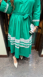 GREEN BALLROOM SHIRT DRESS