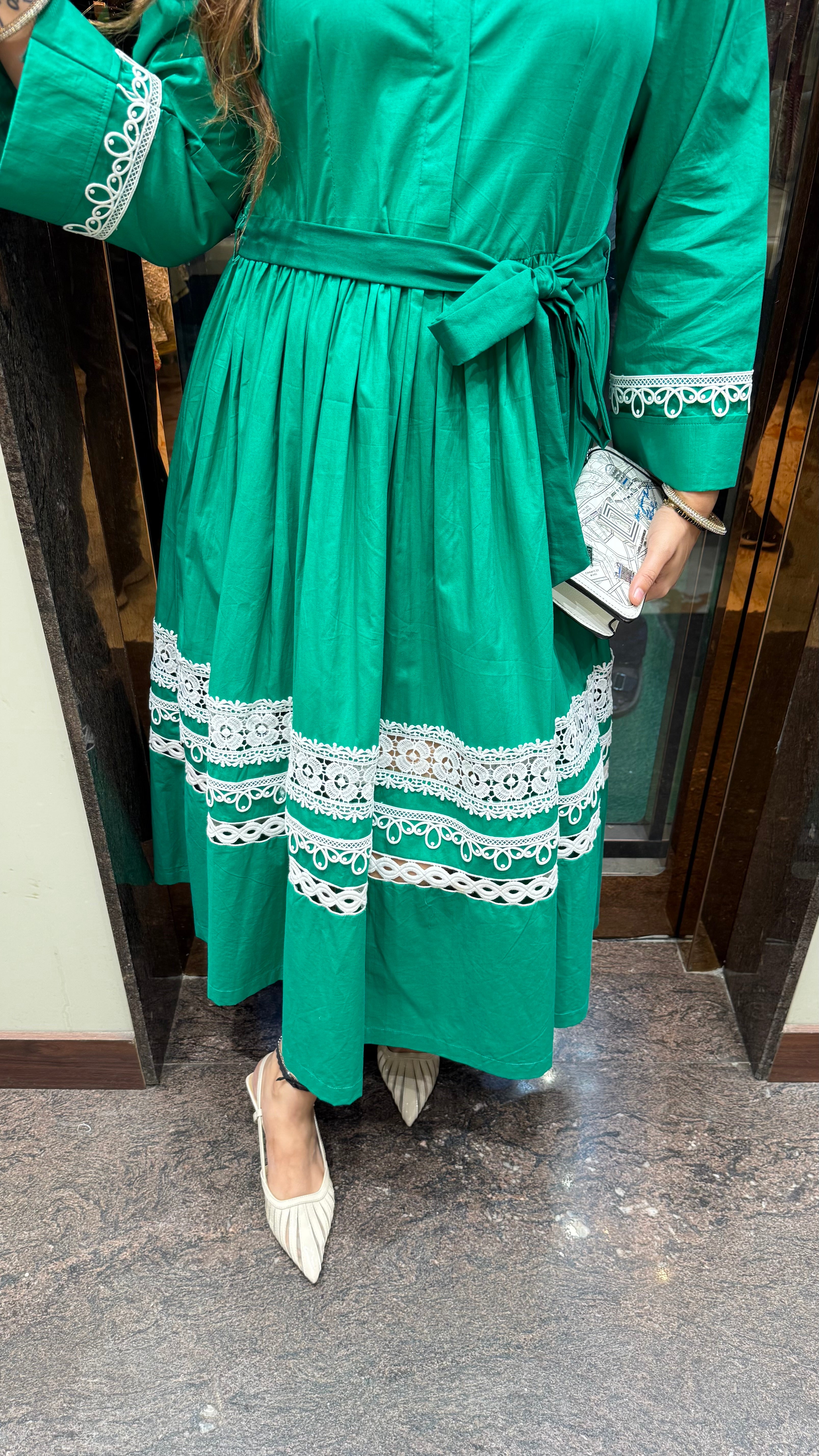 GREEN BALLROOM SHIRT DRESS