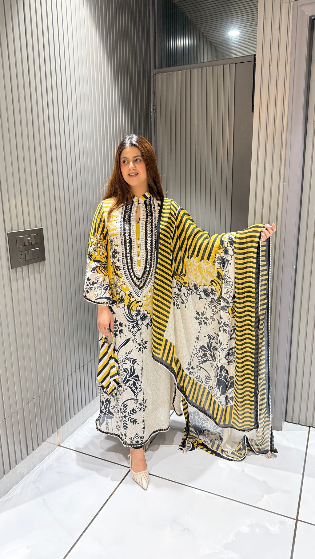 ZYRA MUSLIN CREPE LAWN SUIT
