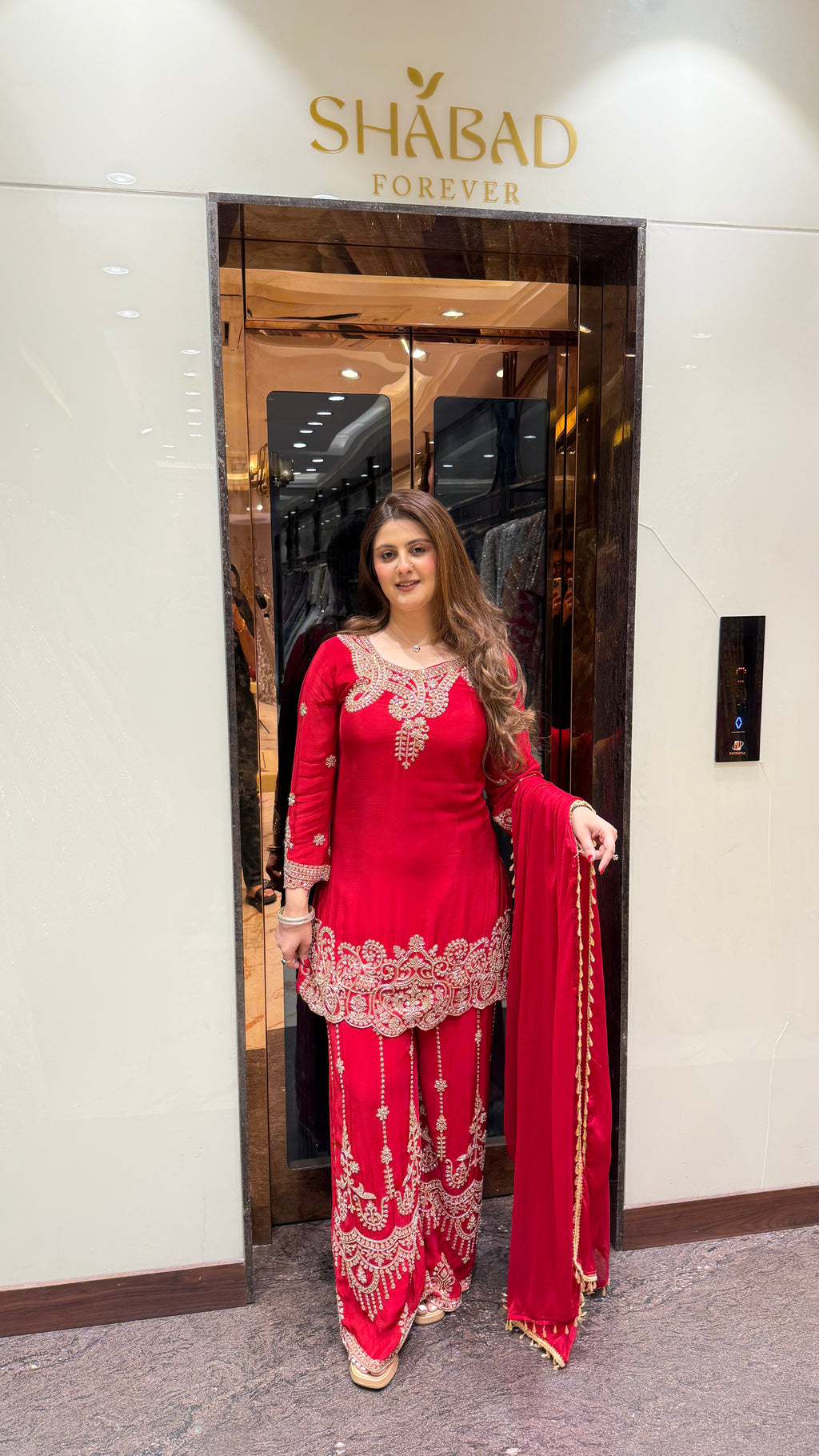 AFSANA HAND EMBROIDERED SHARARA SUIT