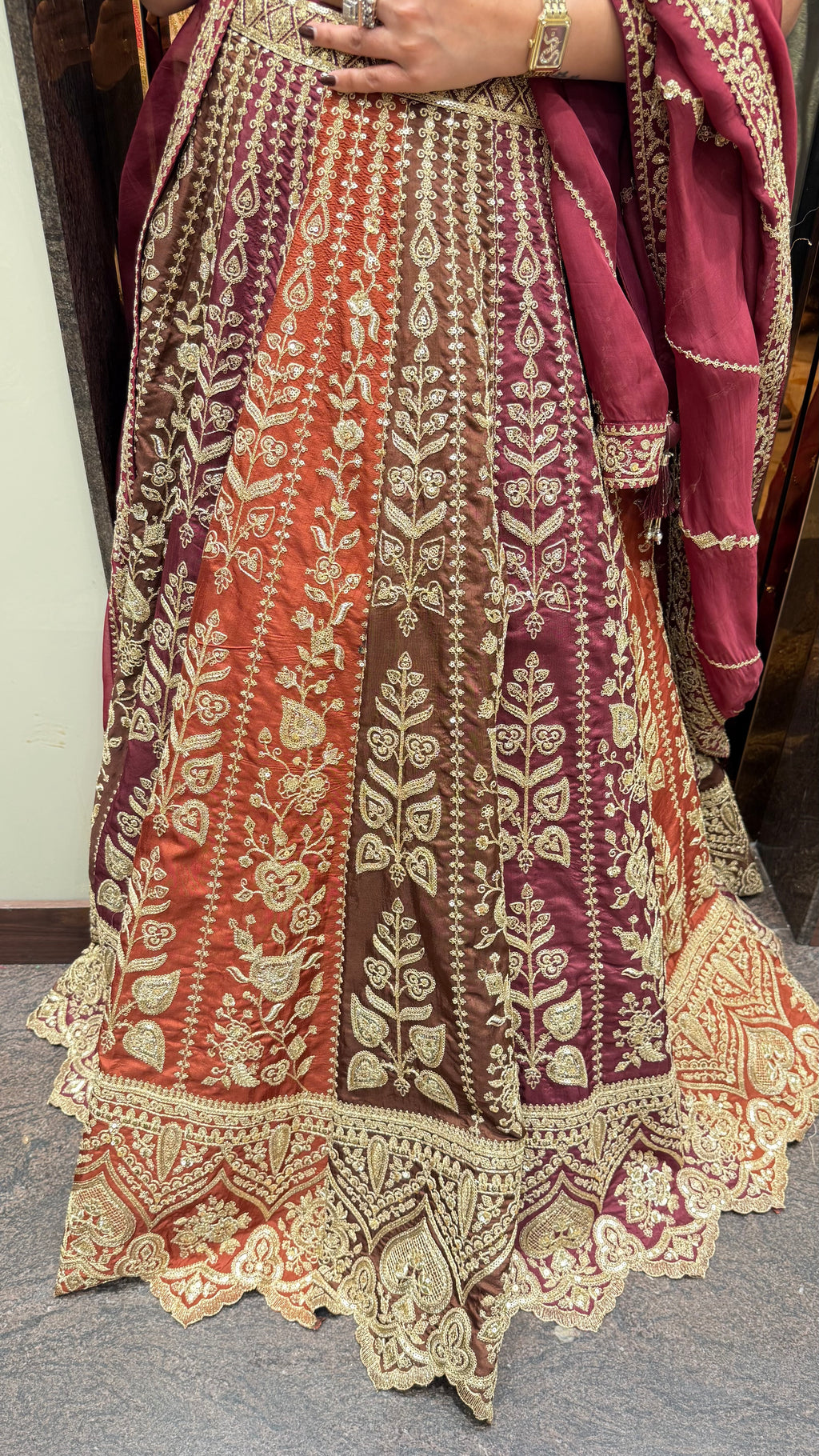 Multicolour heavy designer lehenga