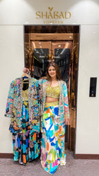 Raza 3 pc printed jacket set