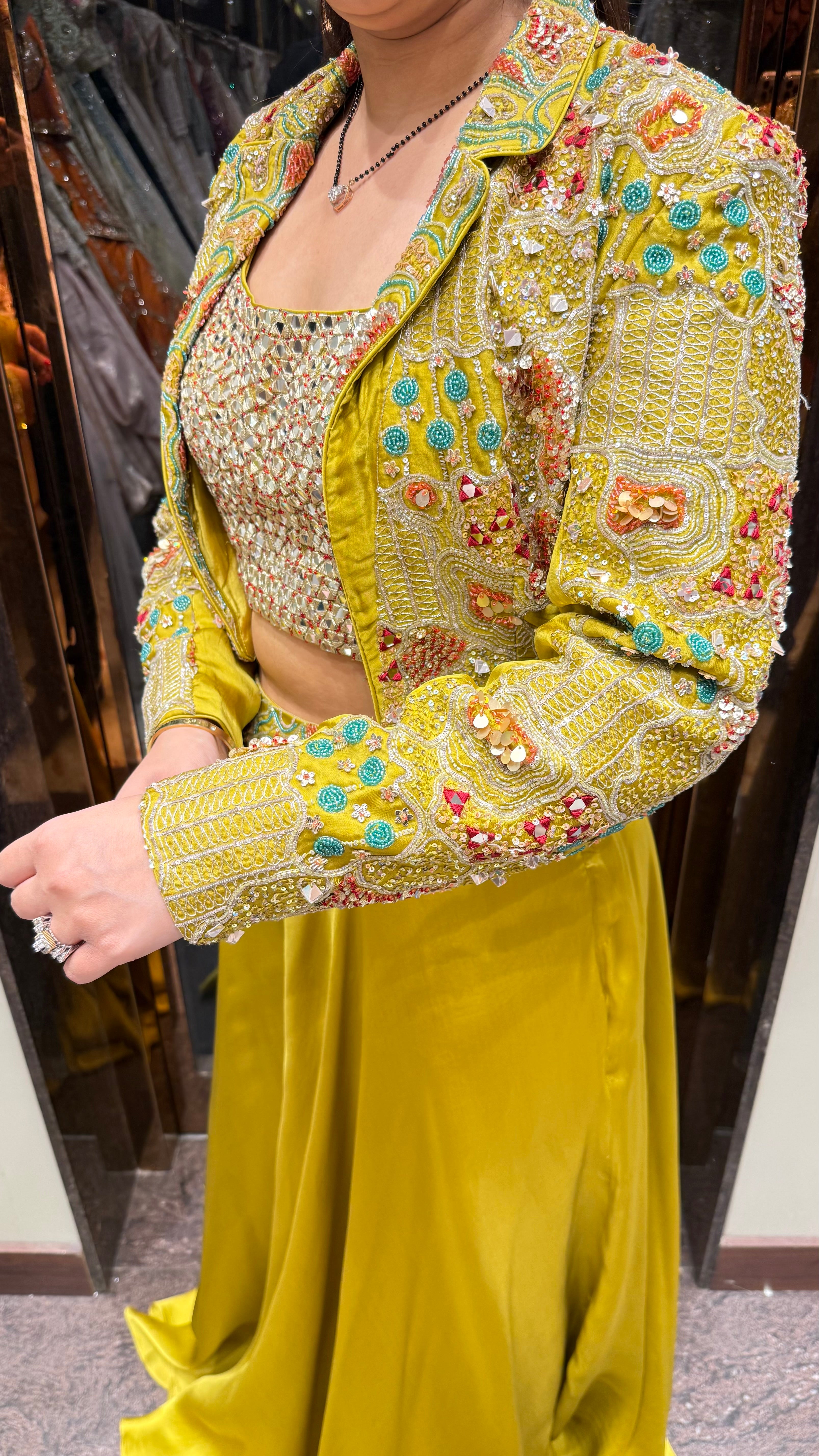 AARI 3 PC BLAZER WITH SHARARA