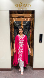Front tie kaftan with hooked pants and belt