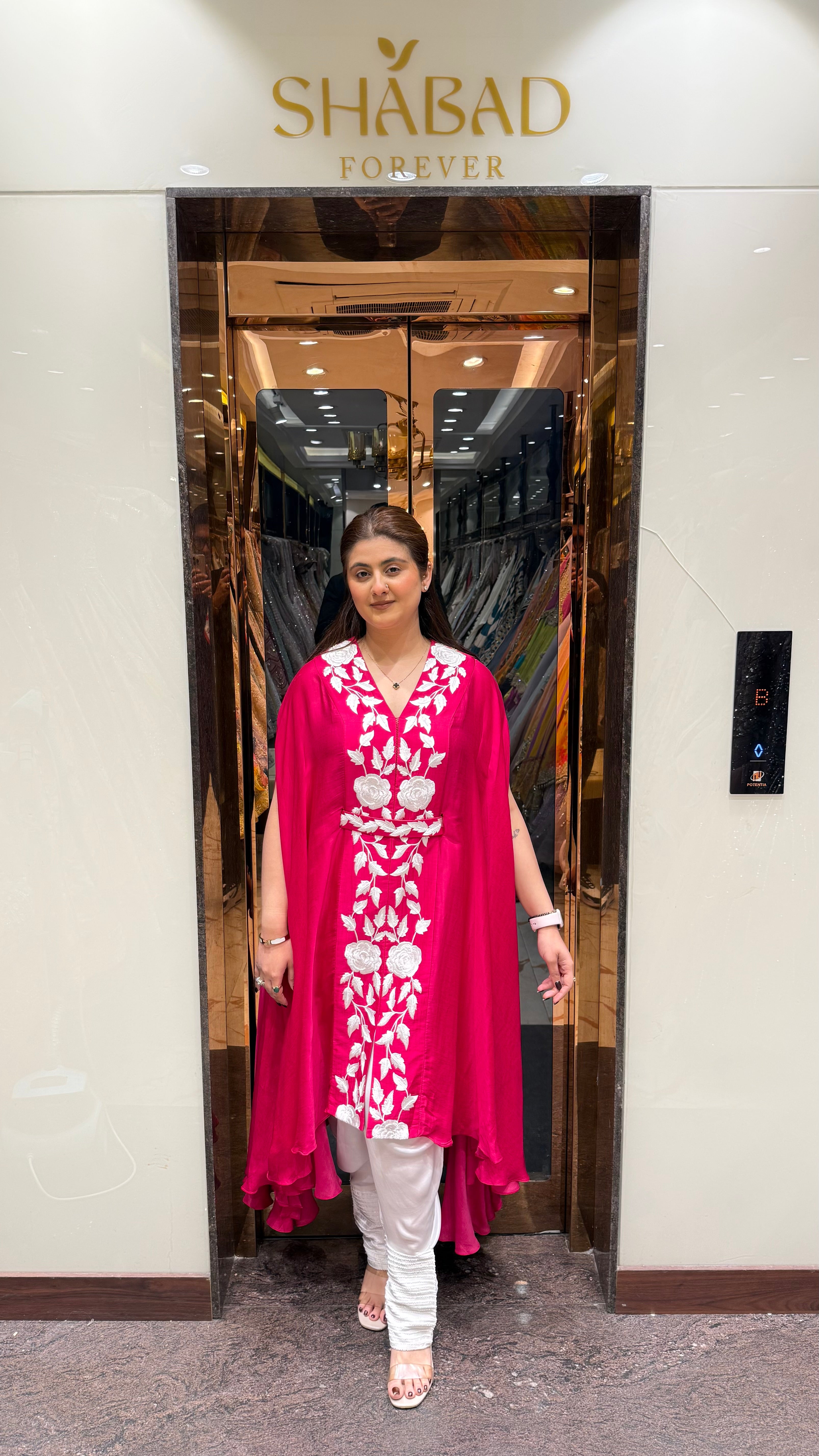 Front tie kaftan with hooked pants and belt