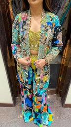 Raza 3 pc printed jacket set