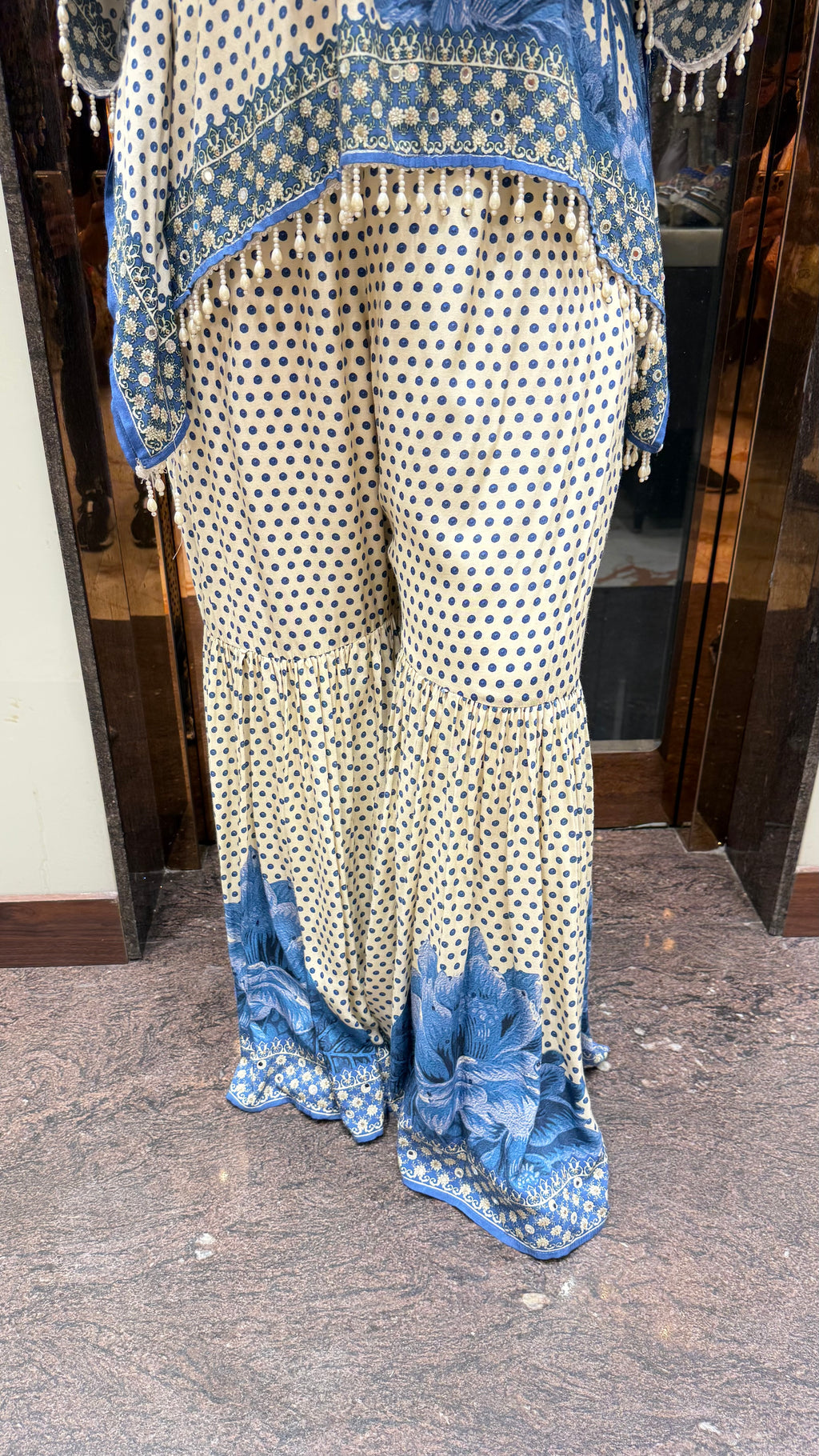NEELE PHUL KAFTAN GHARARA SET