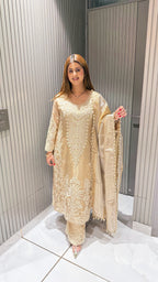 Haania Pearl Hand Embroidered Suit
