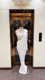 Halo Bustier Drape Saree