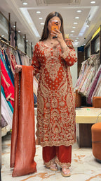 NIGAAH LONG HANDWORK READYMADE SUIT