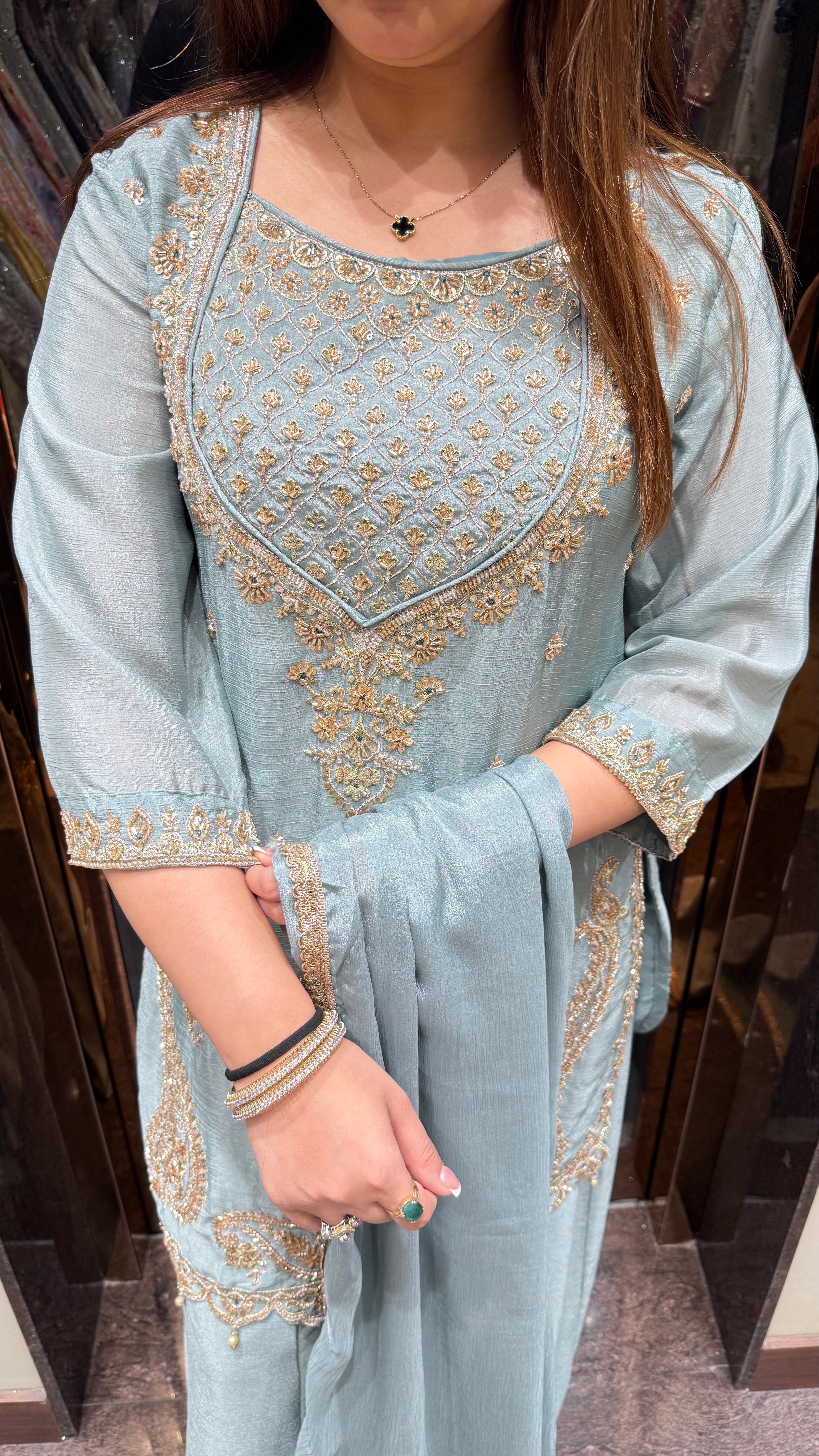 JANNAT HAND EMBROIDERED SHARARA SUIT