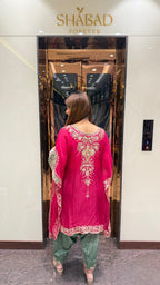 Short Kaftan With Contrast Salwar