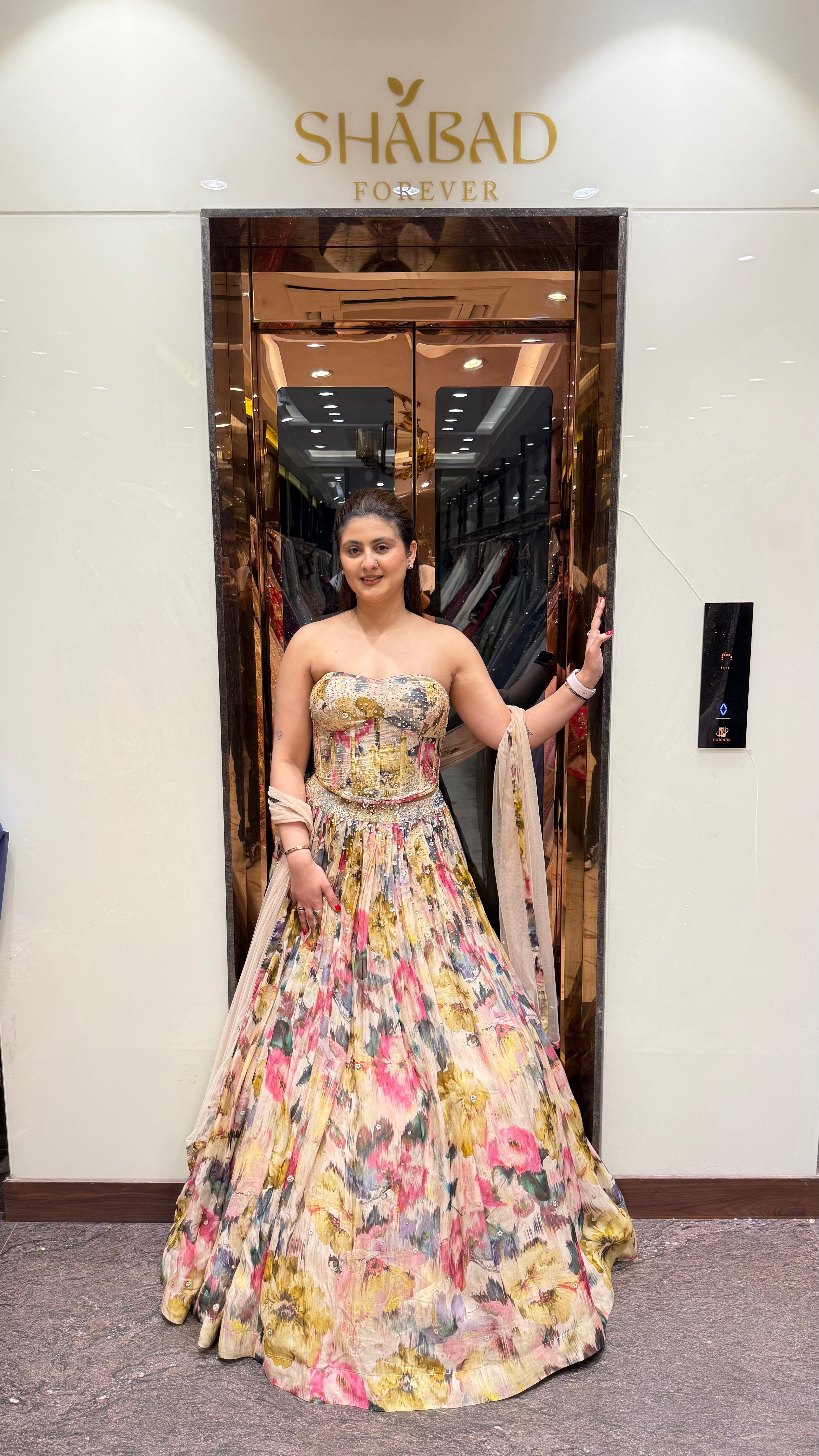 FARAH Floral Lehenga