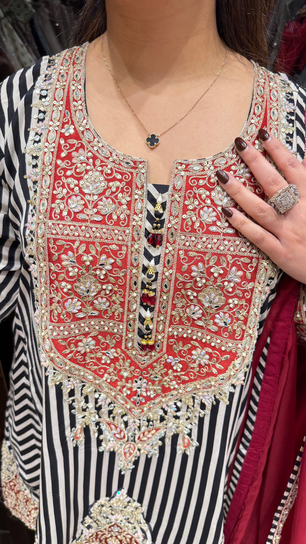 Ayra farshi stripes salwar suit