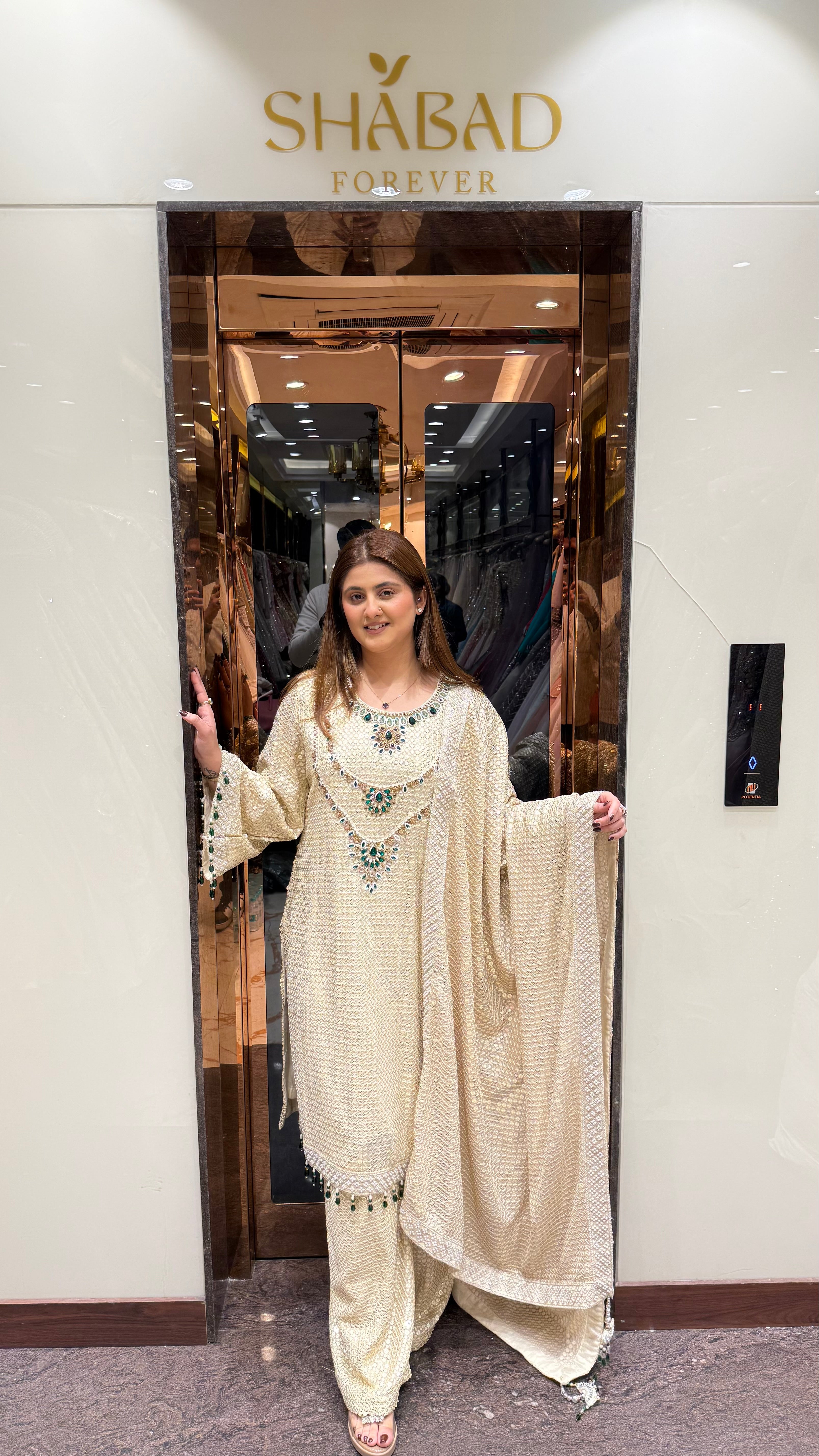 Kyra Sequin Suit with Designer Neckline