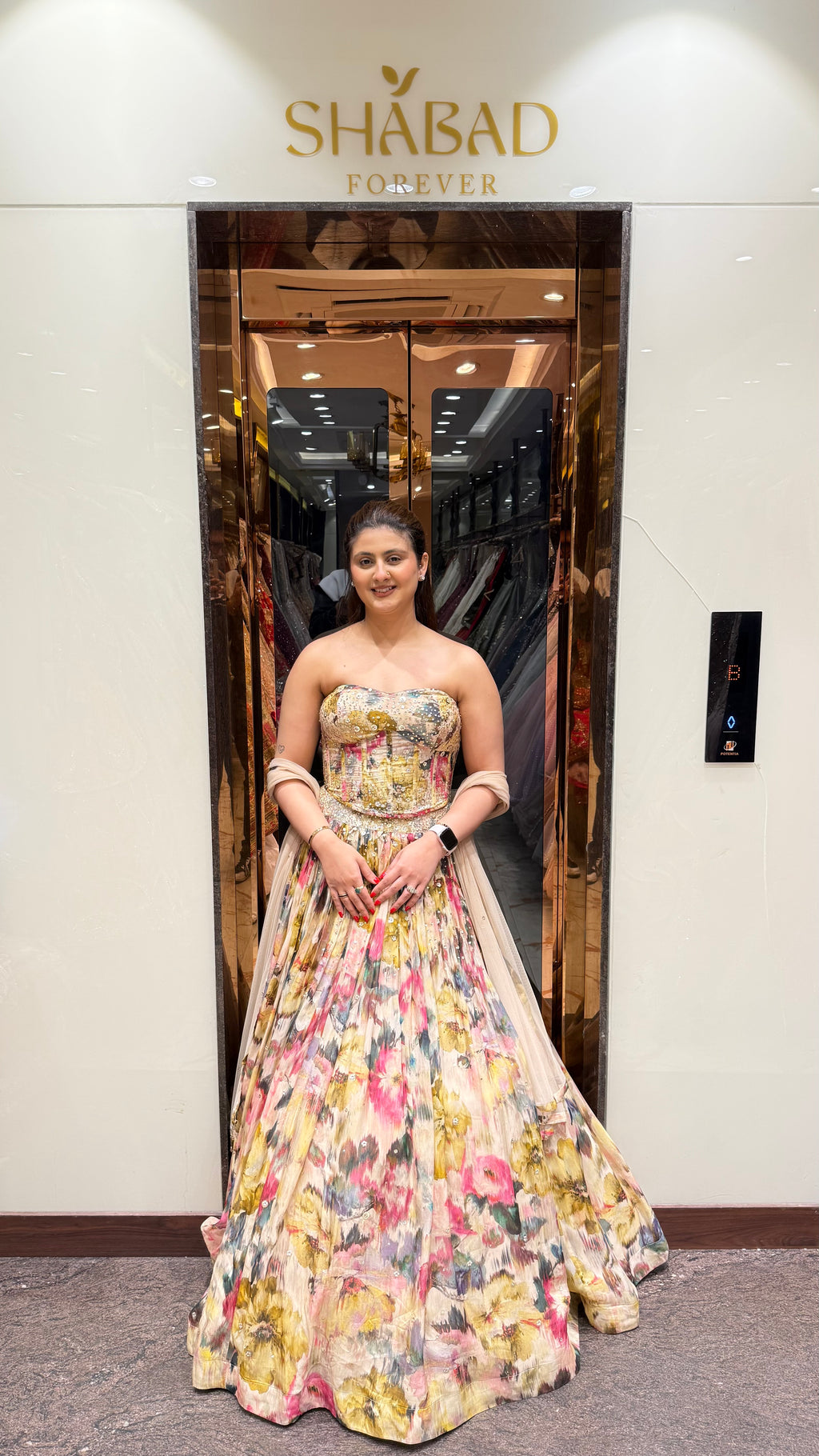 FARAH Floral Lehenga