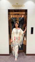 Printed Short Kaftan with Pallazo Pants