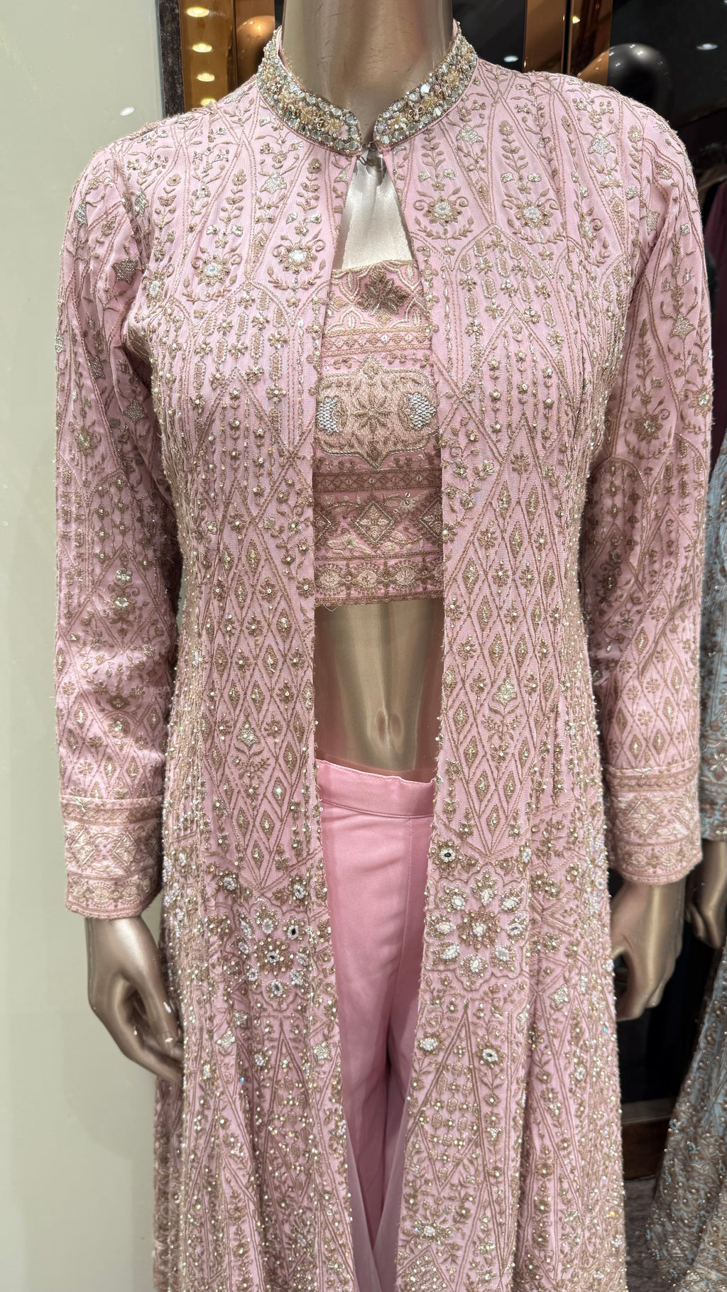 3pc CHIKANKARI JACKET SET