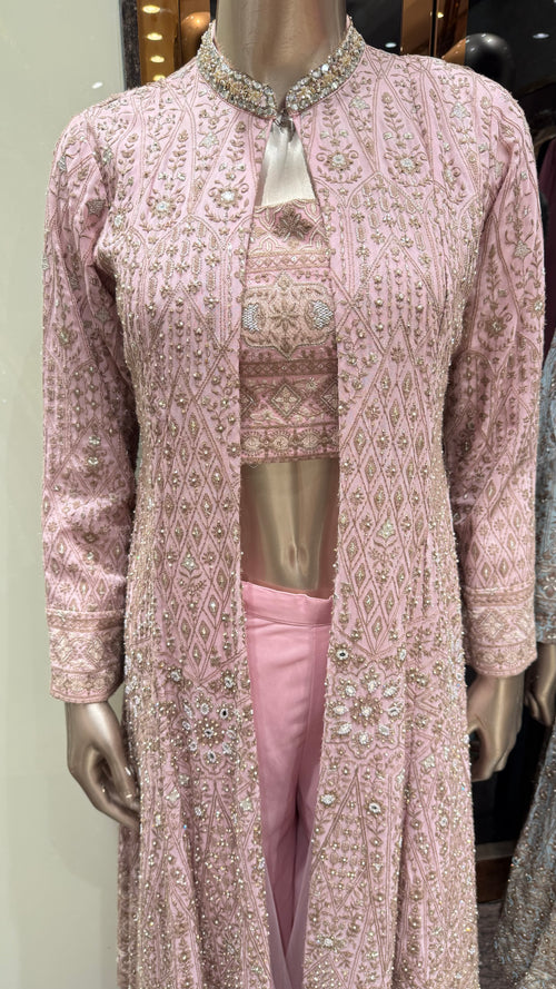 3pc CHIKANKARI JACKET SET