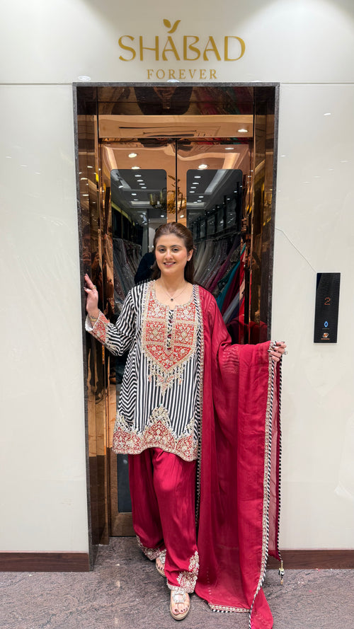 Ayra farshi stripes salwar suit