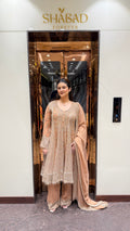 AZAAN HANDWORK PEPLUM WITH SHARARA