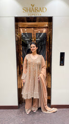 AZAAN HANDWORK PEPLUM WITH SHARARA